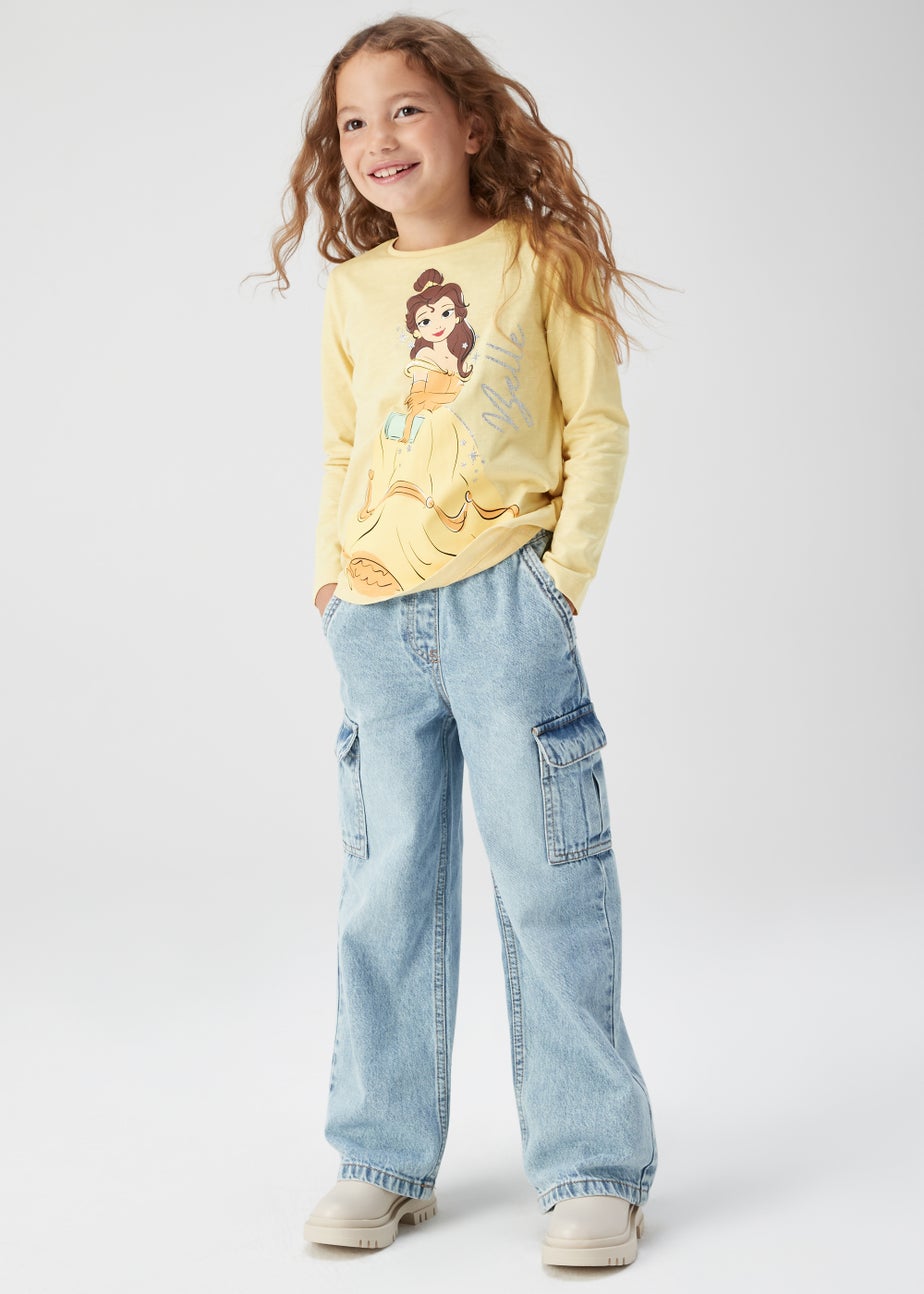 Kids Yellow Disney Belle Long Sleeve T-Shirt (4-9yrs)