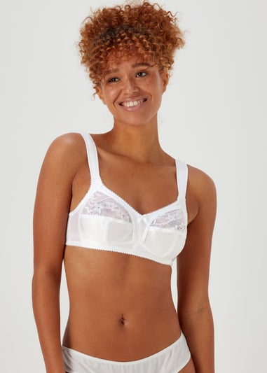 White Non Wired Total Support Bra