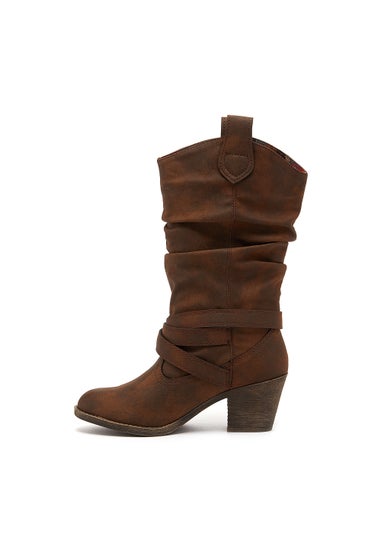 Rocket Dog Brown Sidestep Cowboy Boots