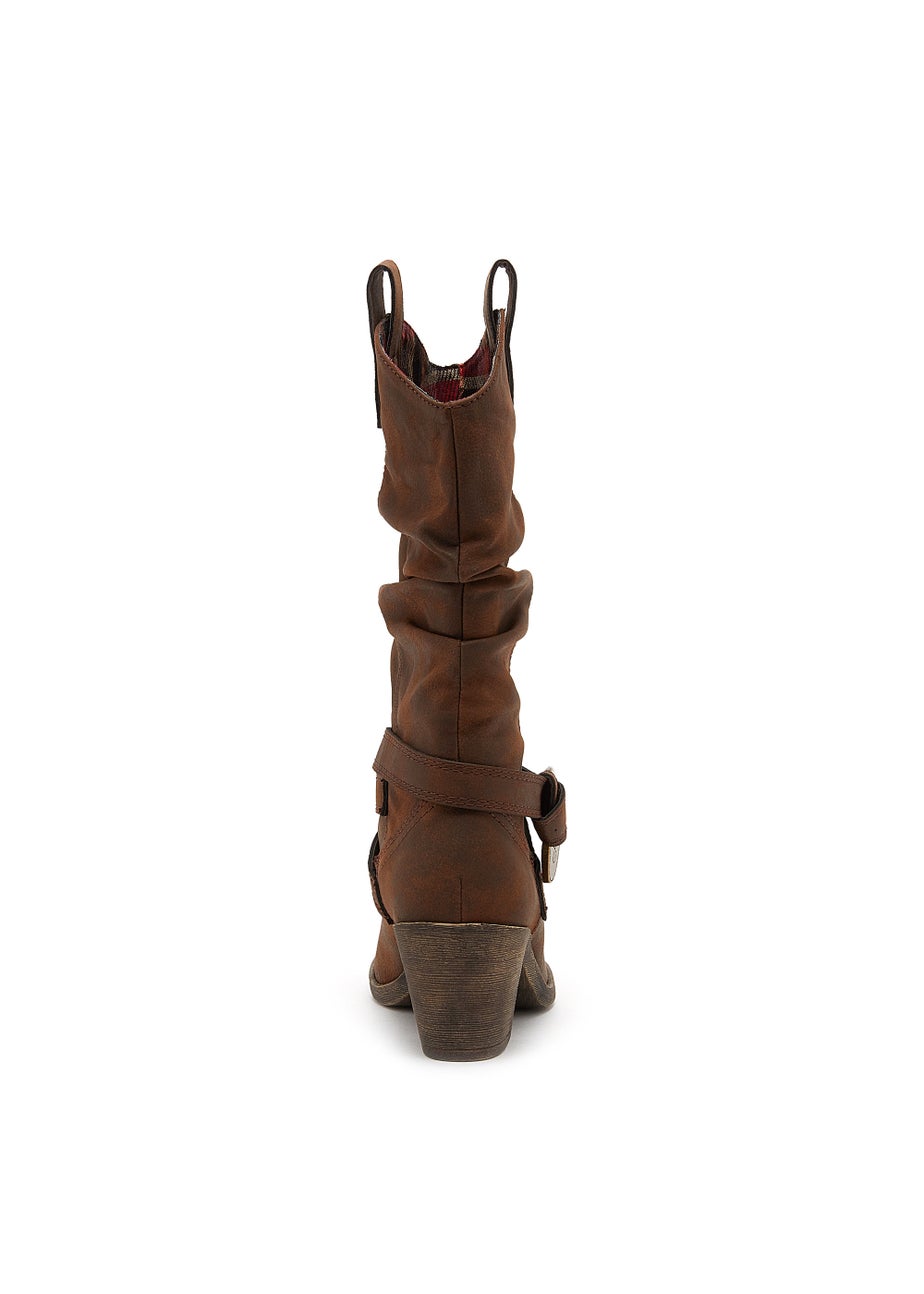 Rocket Dog Brown Sidestep Cowboy Boots