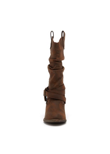 Rocket Dog Brown Sidestep Cowboy Boots