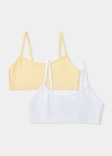 Girls 2 Pack Ribbed Seamless Crop Tops (6-13yrs)