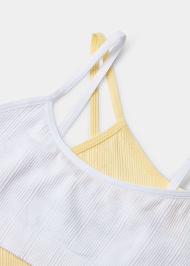 Girls 2 Pack Ribbed Seamless Crop Tops (6-13yrs)