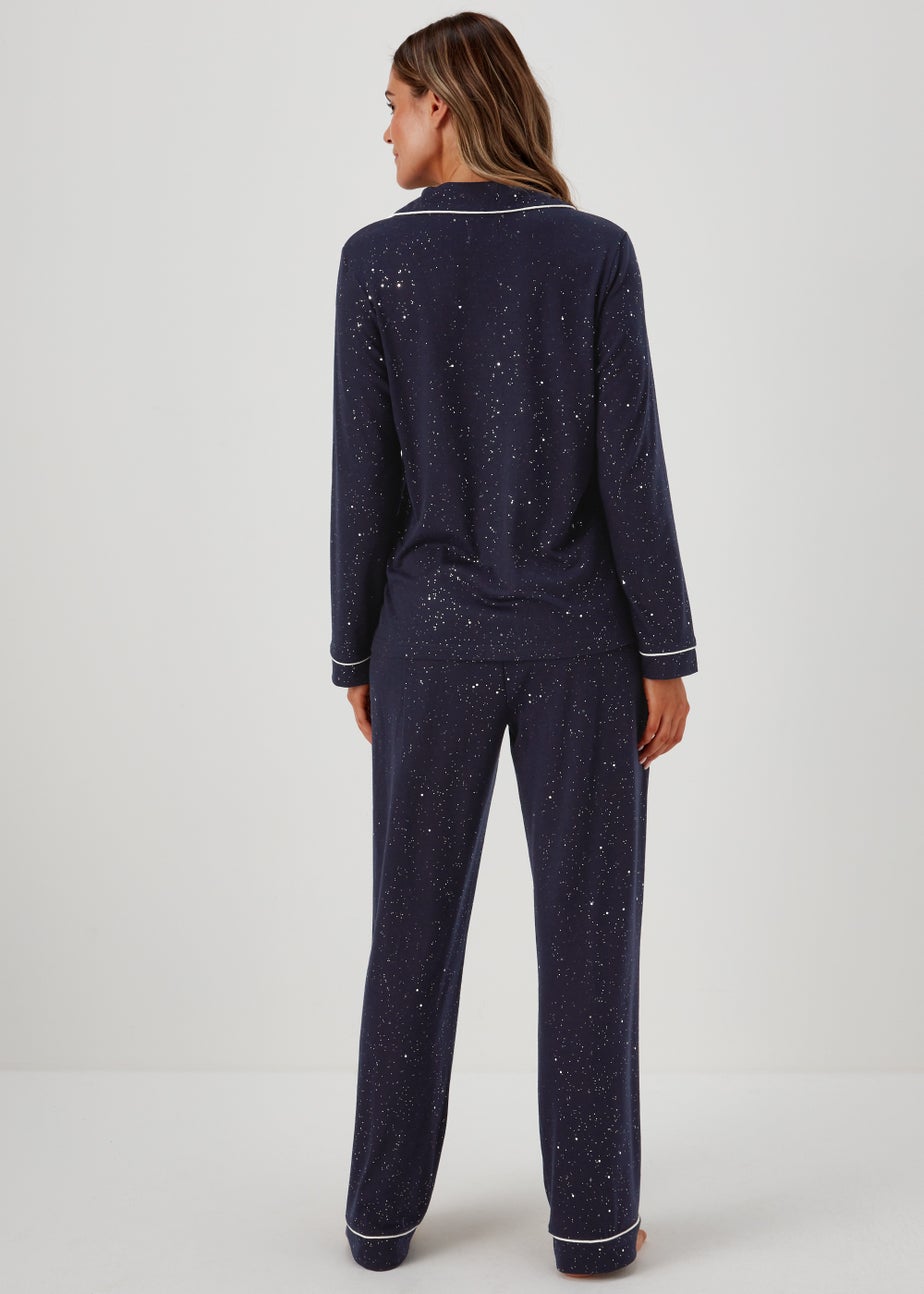 Navy Shimmer Pyjama Set