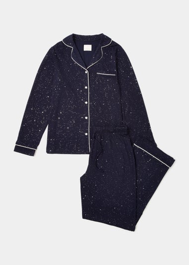 Navy Shimmer Pyjama Set