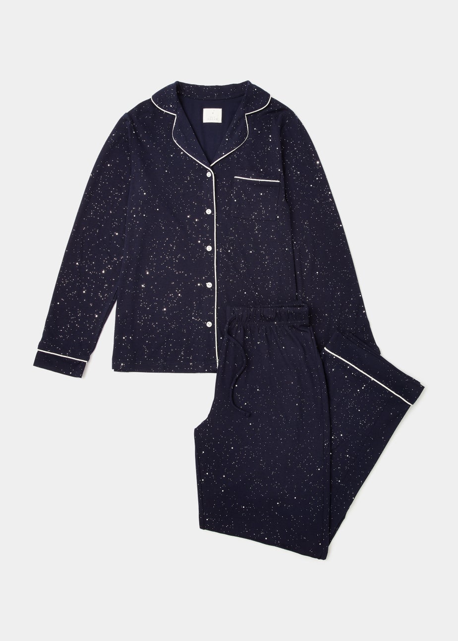 Navy Shimmer Pyjama Set