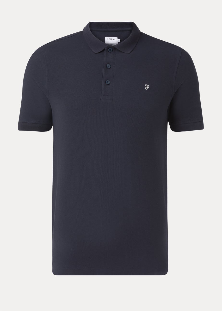 Farah Cove Navy Short Sleeve Polo Shirt