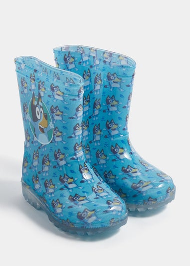 Kids Blue Bluey Print Wellies (Younger 6-12)