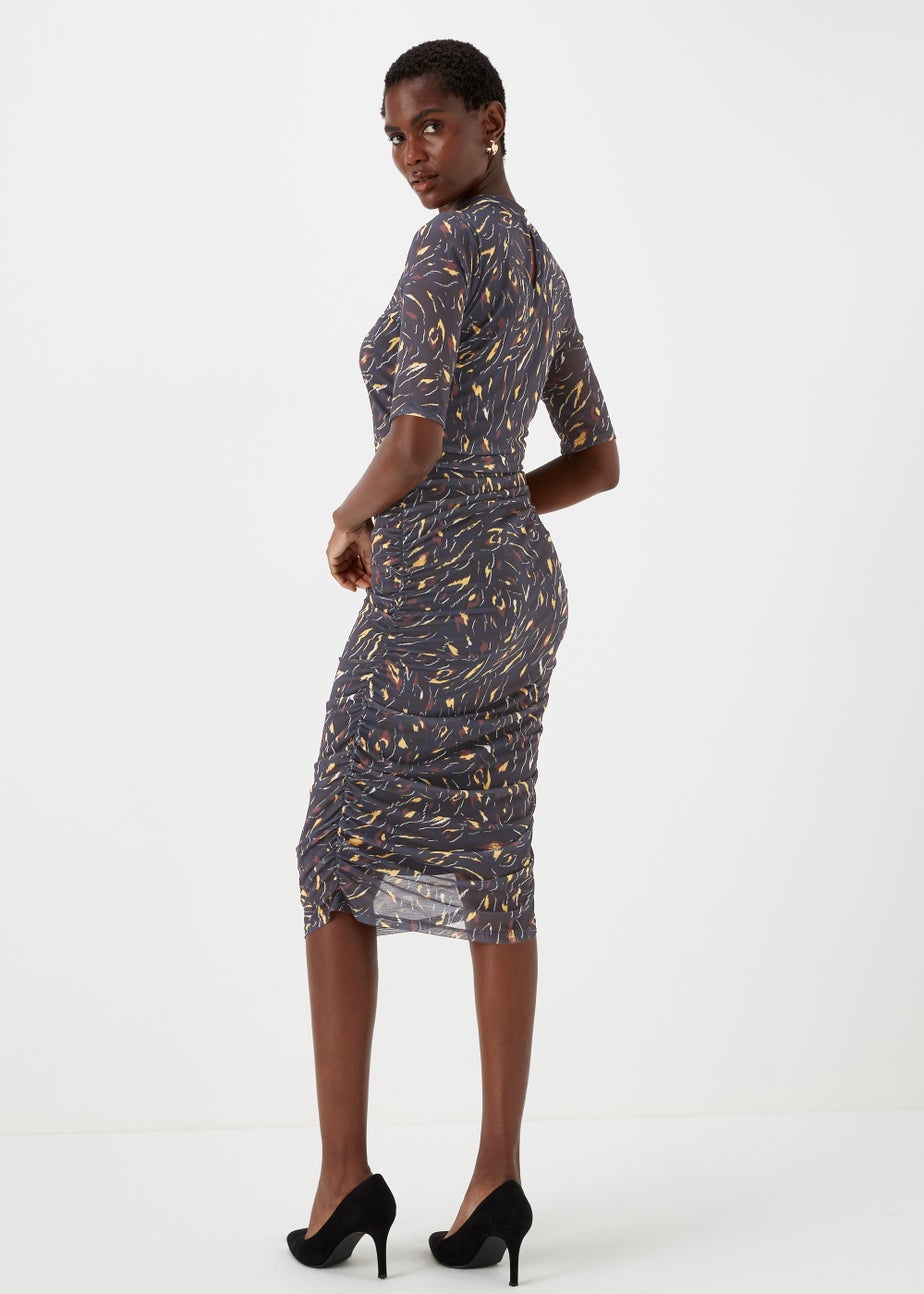 Et Vous Multicoloured Mesh Midi Dress