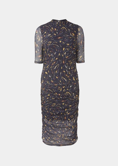 Et Vous Multicoloured Mesh Midi Dress