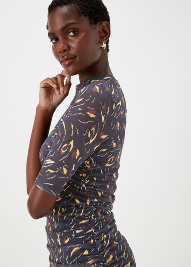 Et Vous Multicoloured Mesh Midi Dress