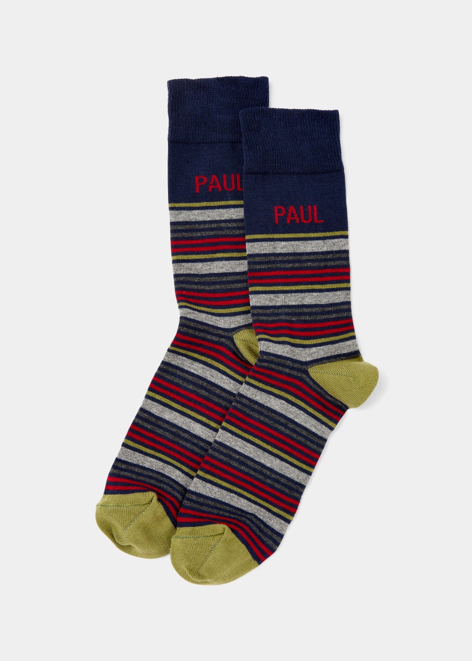 Multicoloured Paul Name Socks