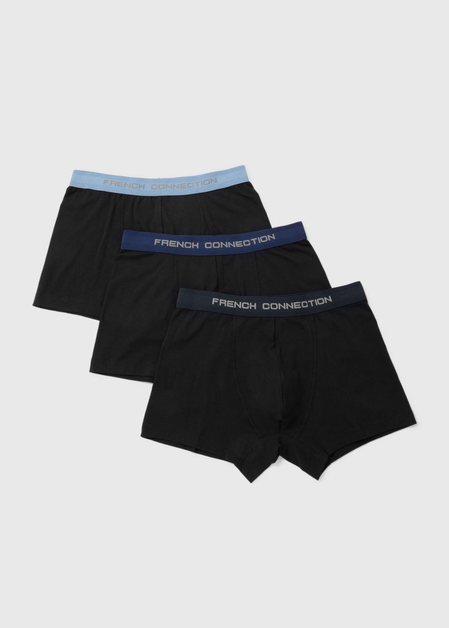3 Pack French Connection Black Boxers