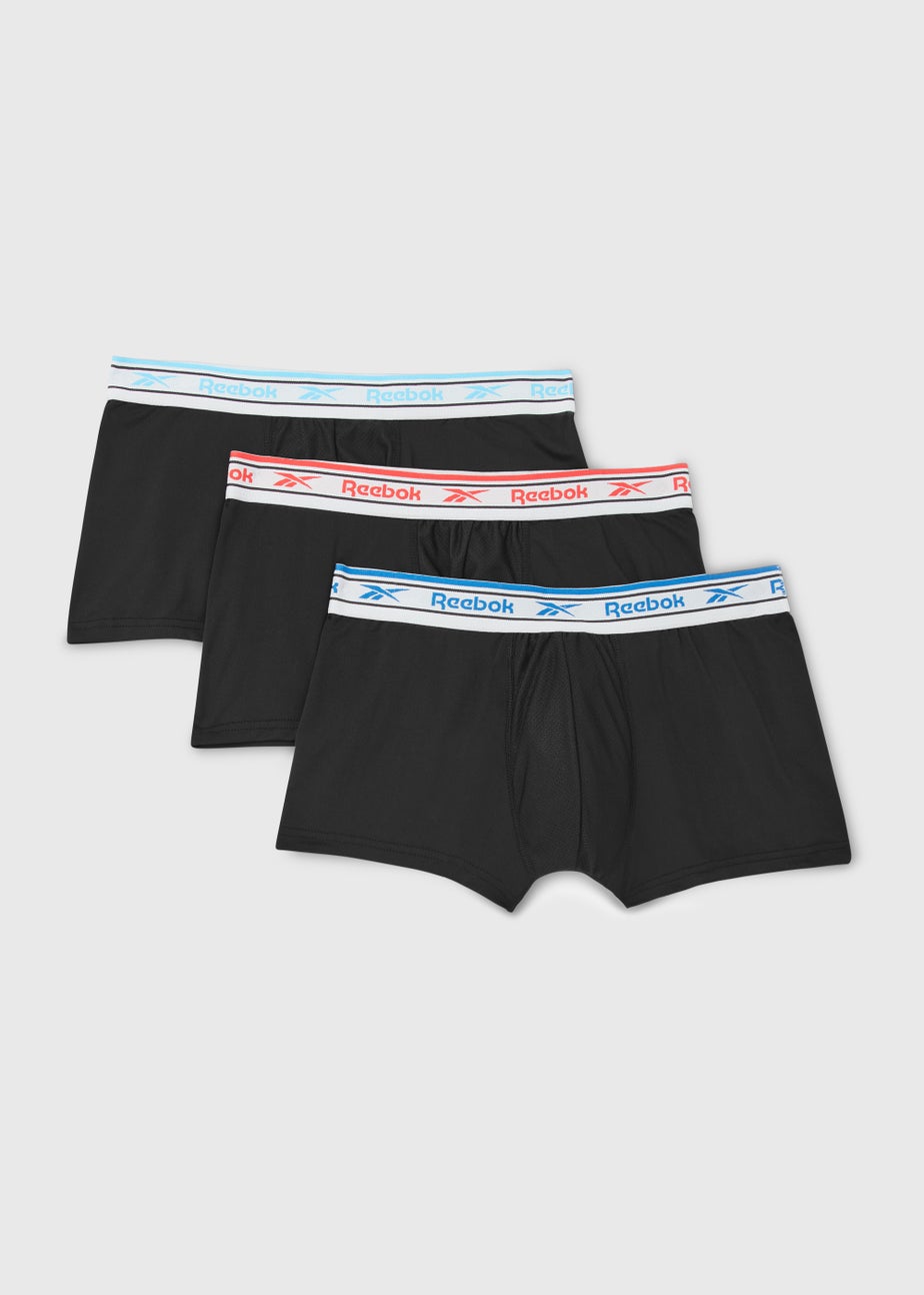 Reebok 3 Pack Black Boxers