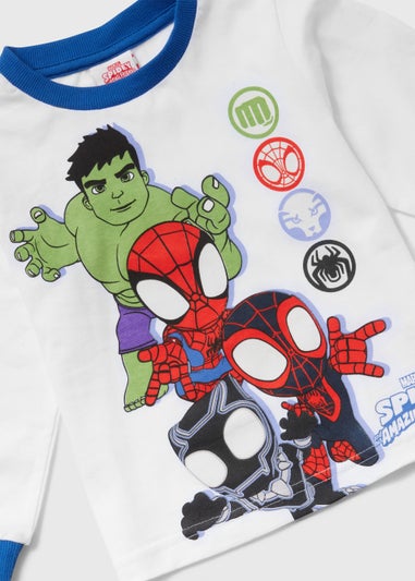Kids Blue & White Marvel Spidey Friends Pyjama Set (18mths-6yrs)