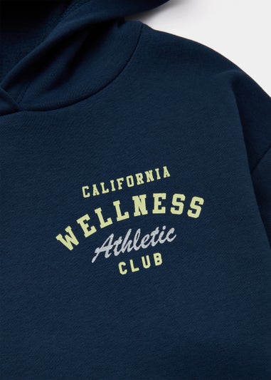 Girls Navy Wellness Hoodie (4-15yrs)