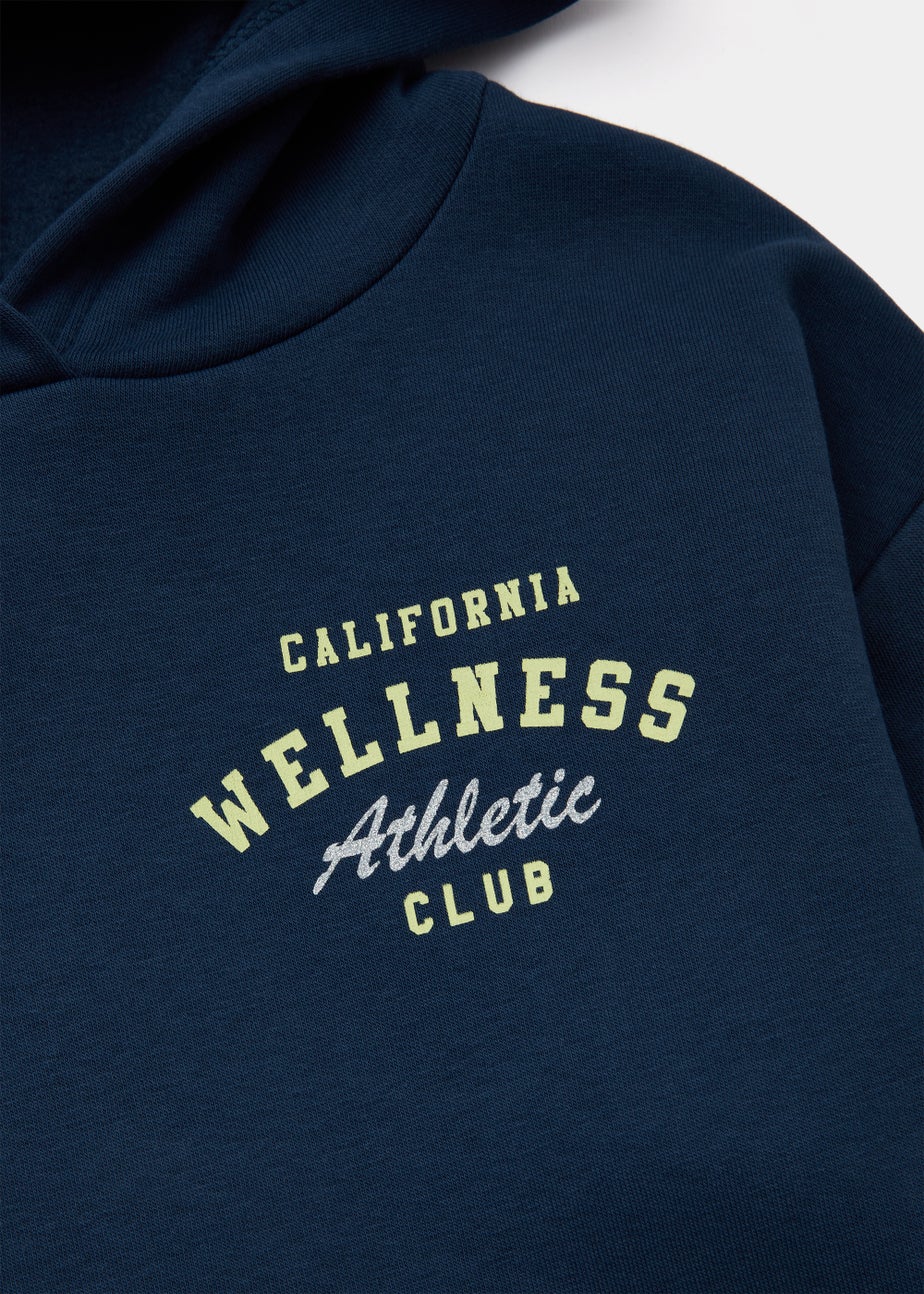 Girls Navy Wellness Hoodie (4-15yrs)