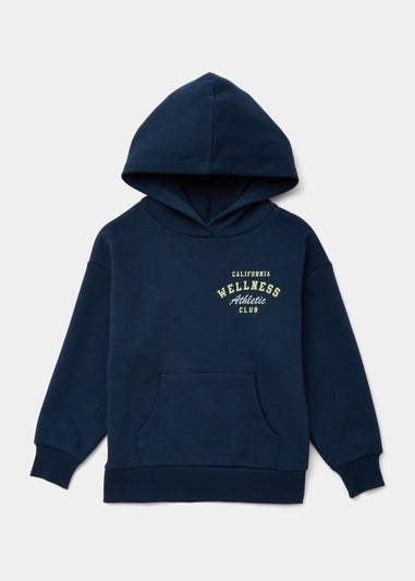 Girls Navy Wellness Hoodie (4-15yrs)