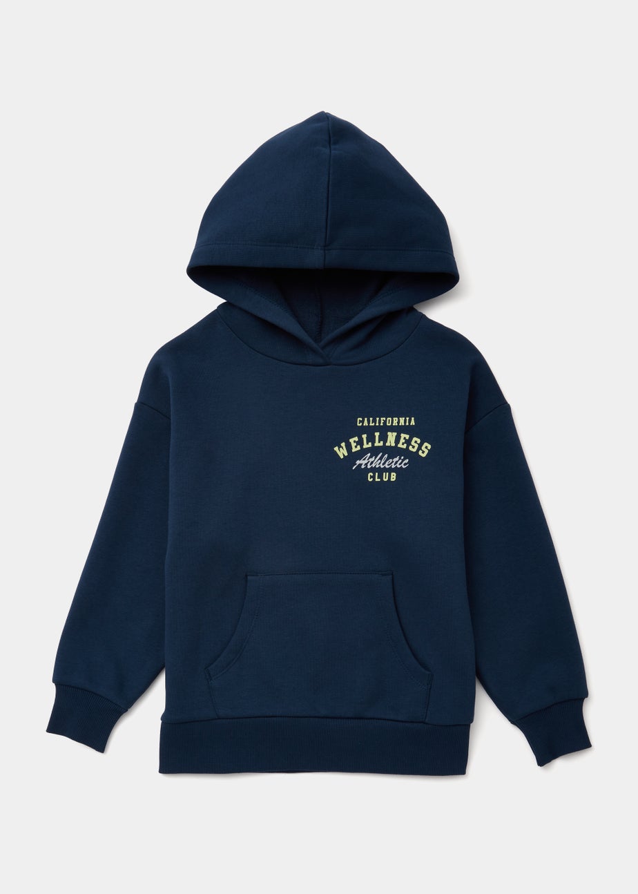 Girls Navy Wellness Hoodie (4-15yrs)