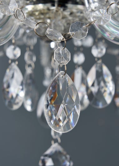 Inlight Charlotte Chrome 5LT Ceiling Fitting (145cm x 45cm x 45cm)