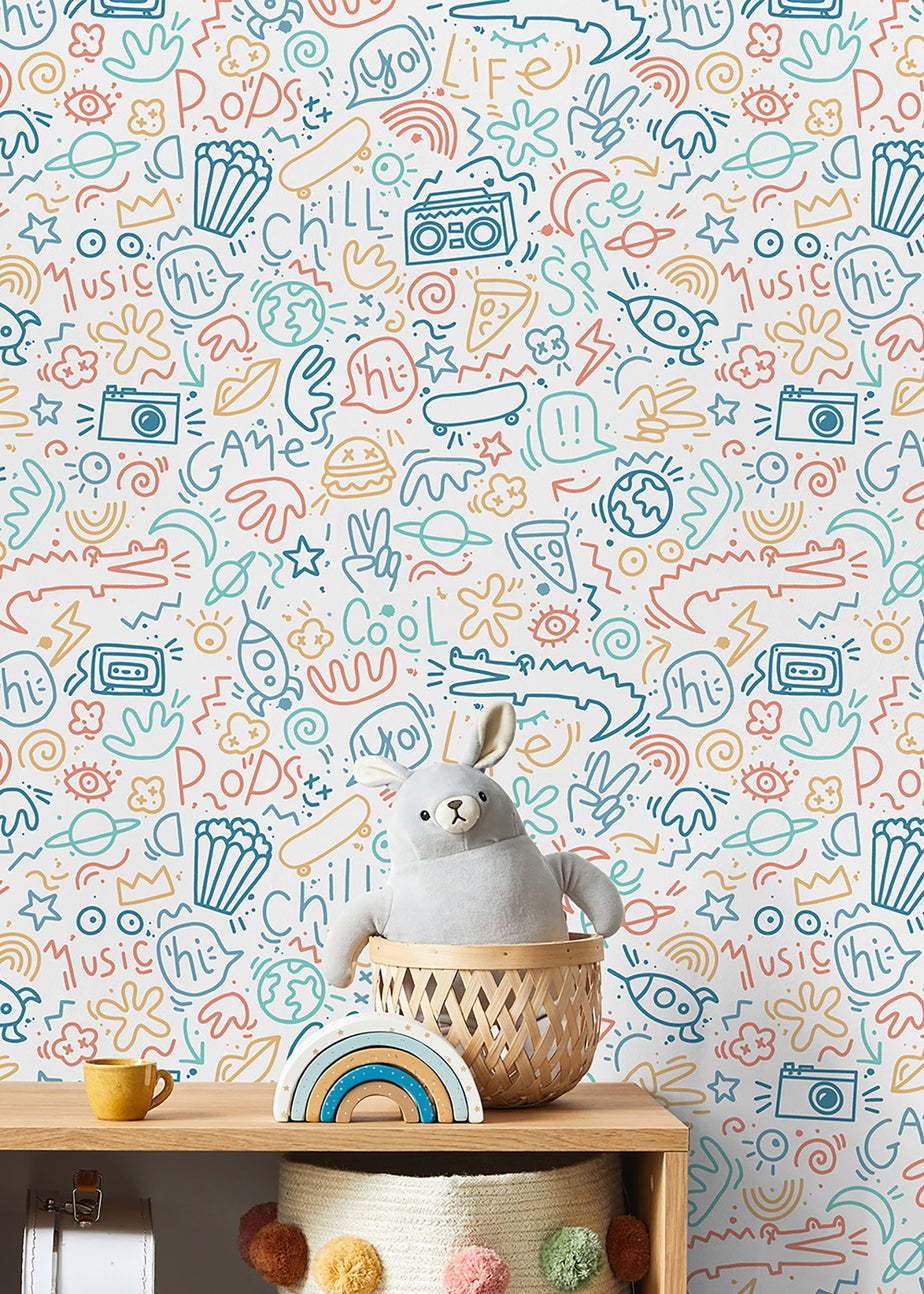 Muriva Doodle Wallpaper