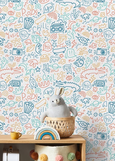 Muriva Doodle Wallpaper