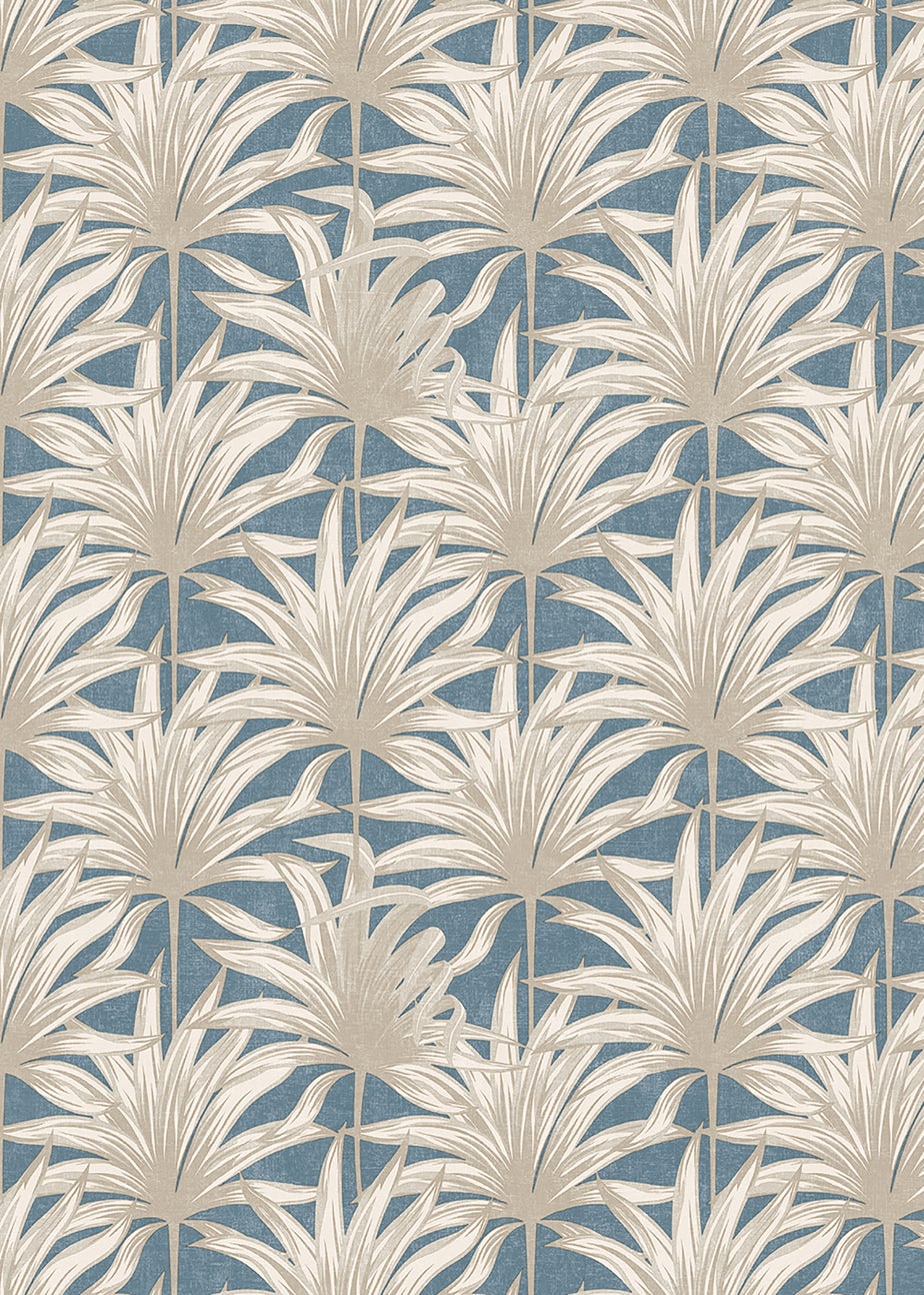 Muriva Retro Leaf Blue