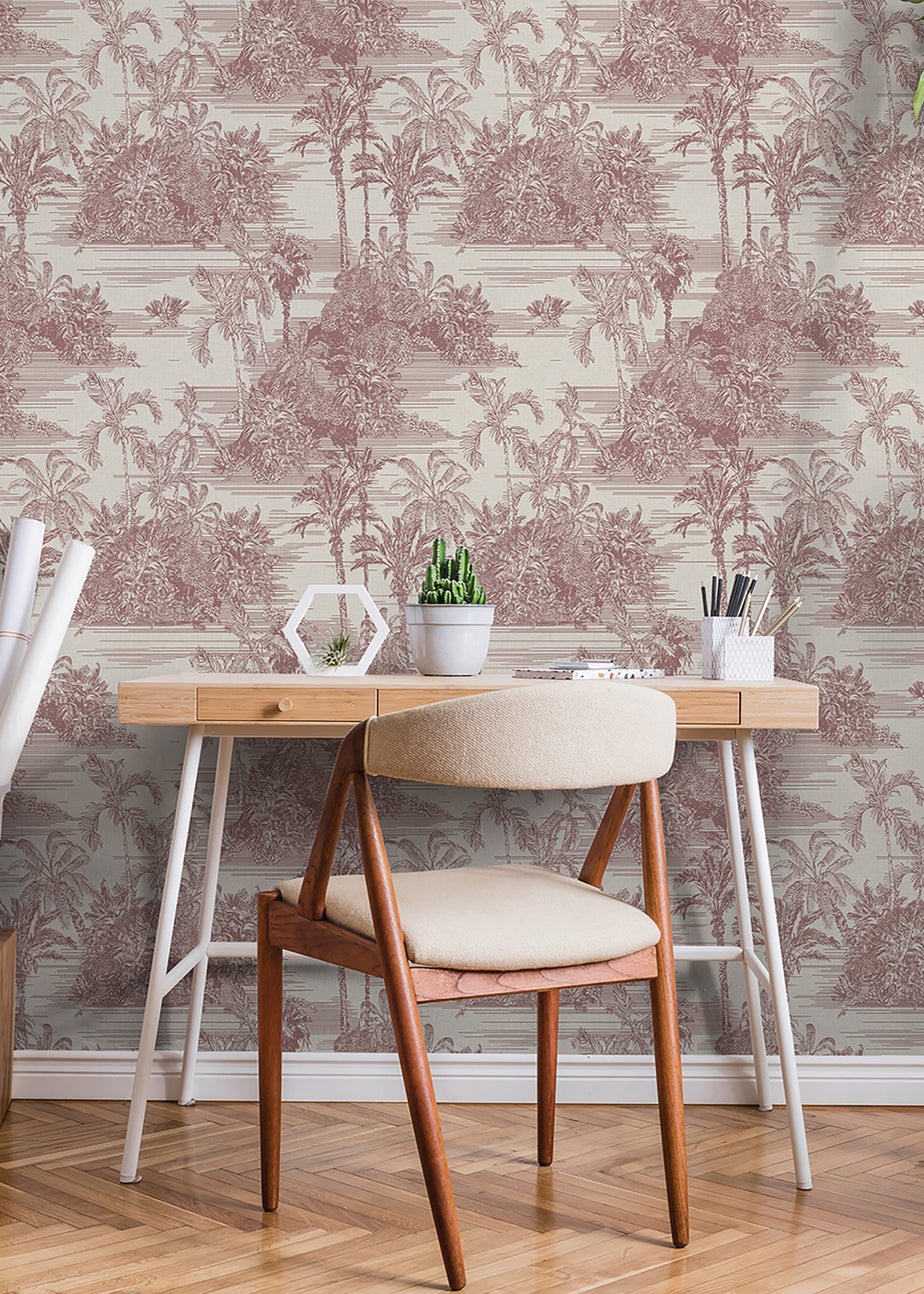 Muriva Tropical Toile Red