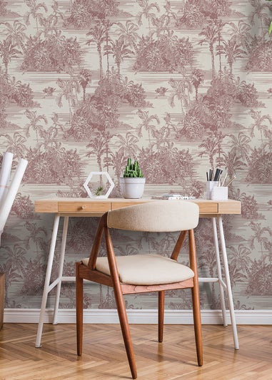 Muriva Tropical Toile Red