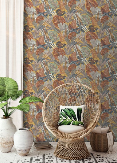 Muriva Khasi Jungle Ochre Wallpaper