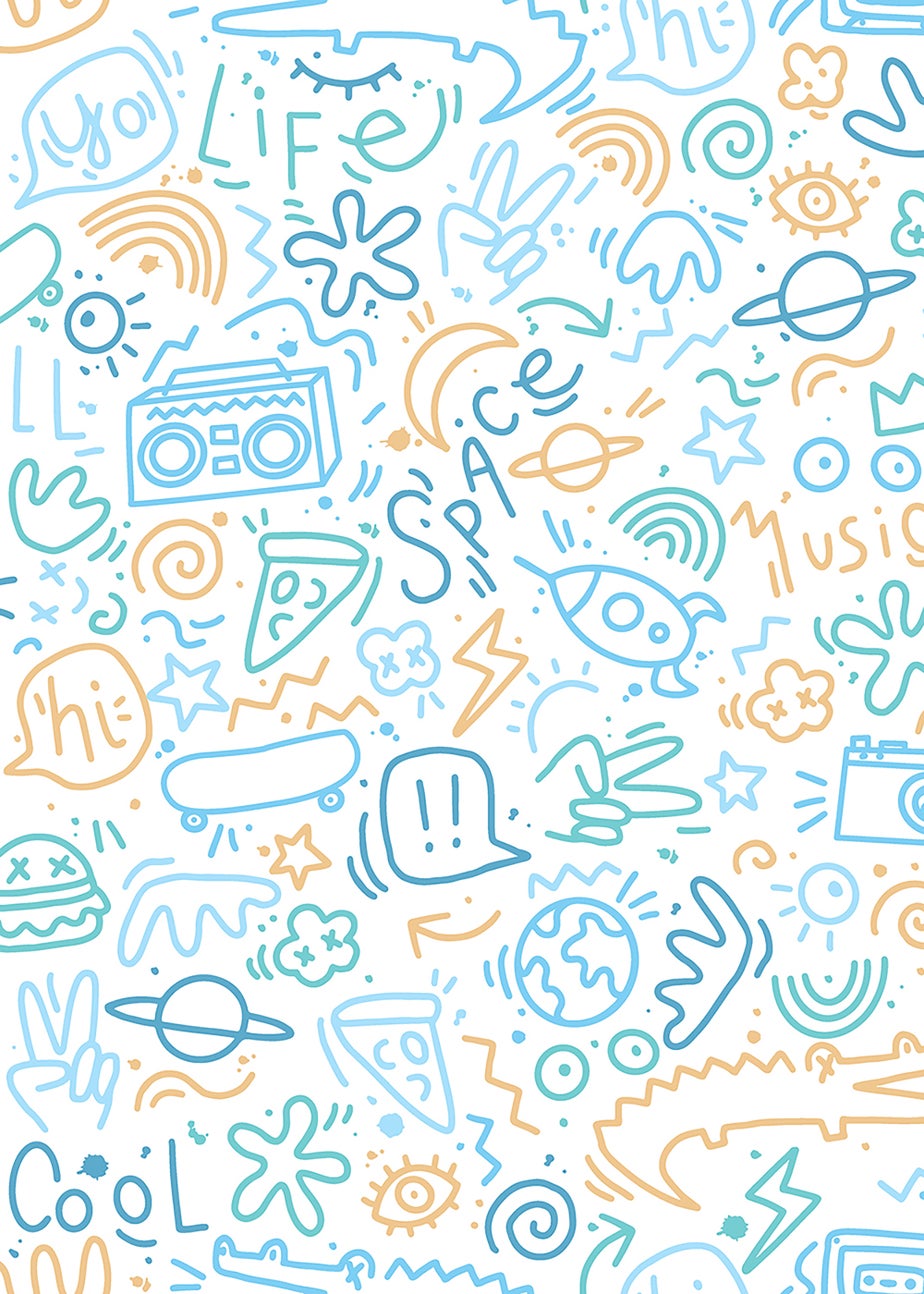 Muriva Doodle Wallpaper