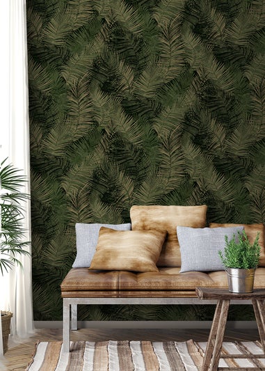 Muriva Areca Leaf Wallpaper
