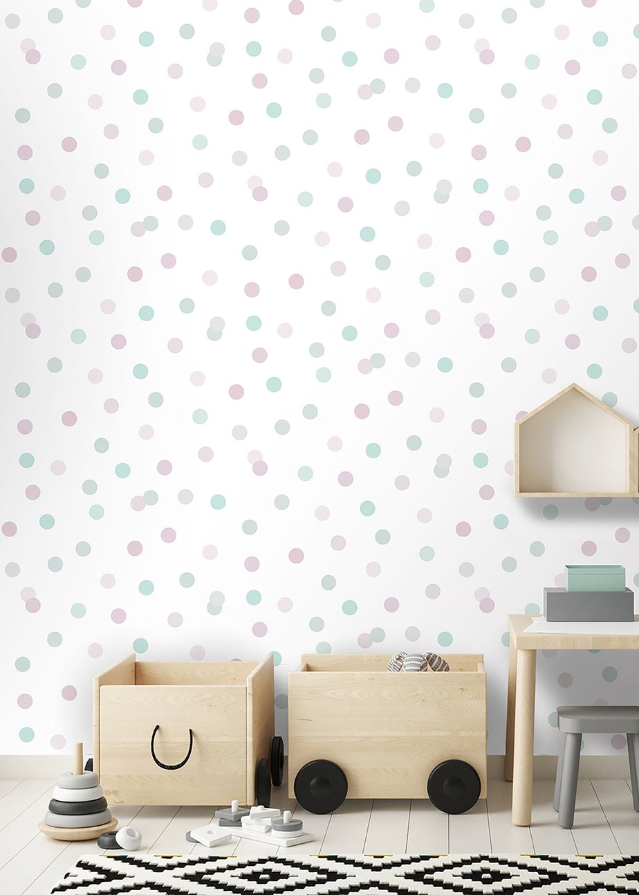 Muriva Dotty Pastel Wallpaper