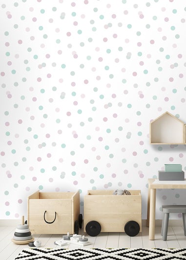 Muriva Dotty Pastel Wallpaper
