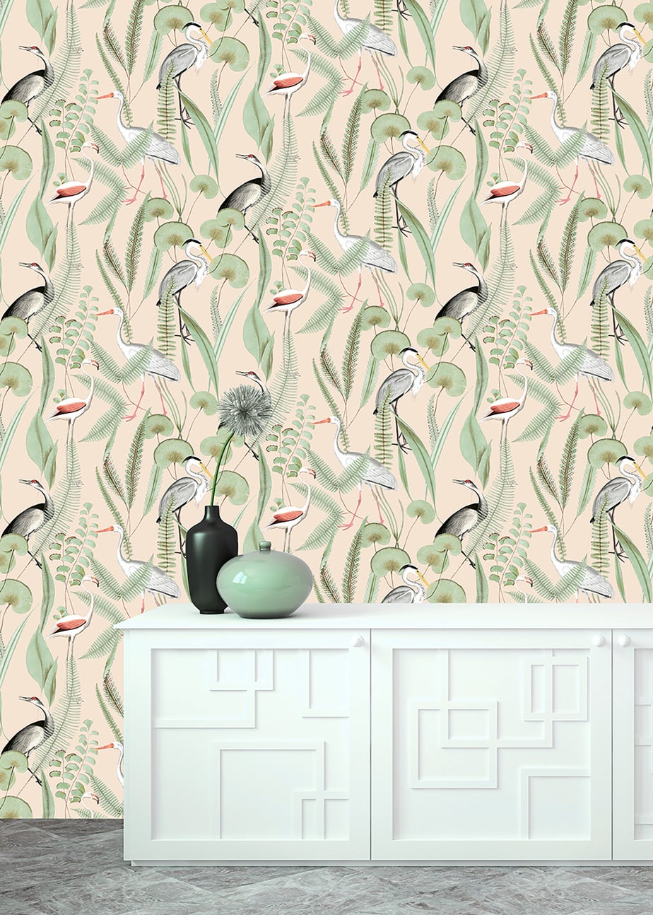 Muriva Kivu Pink Wallpaper