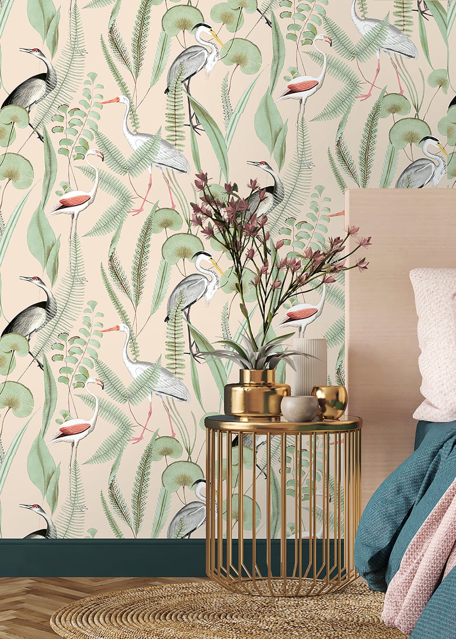 Muriva Kivu Pink Wallpaper