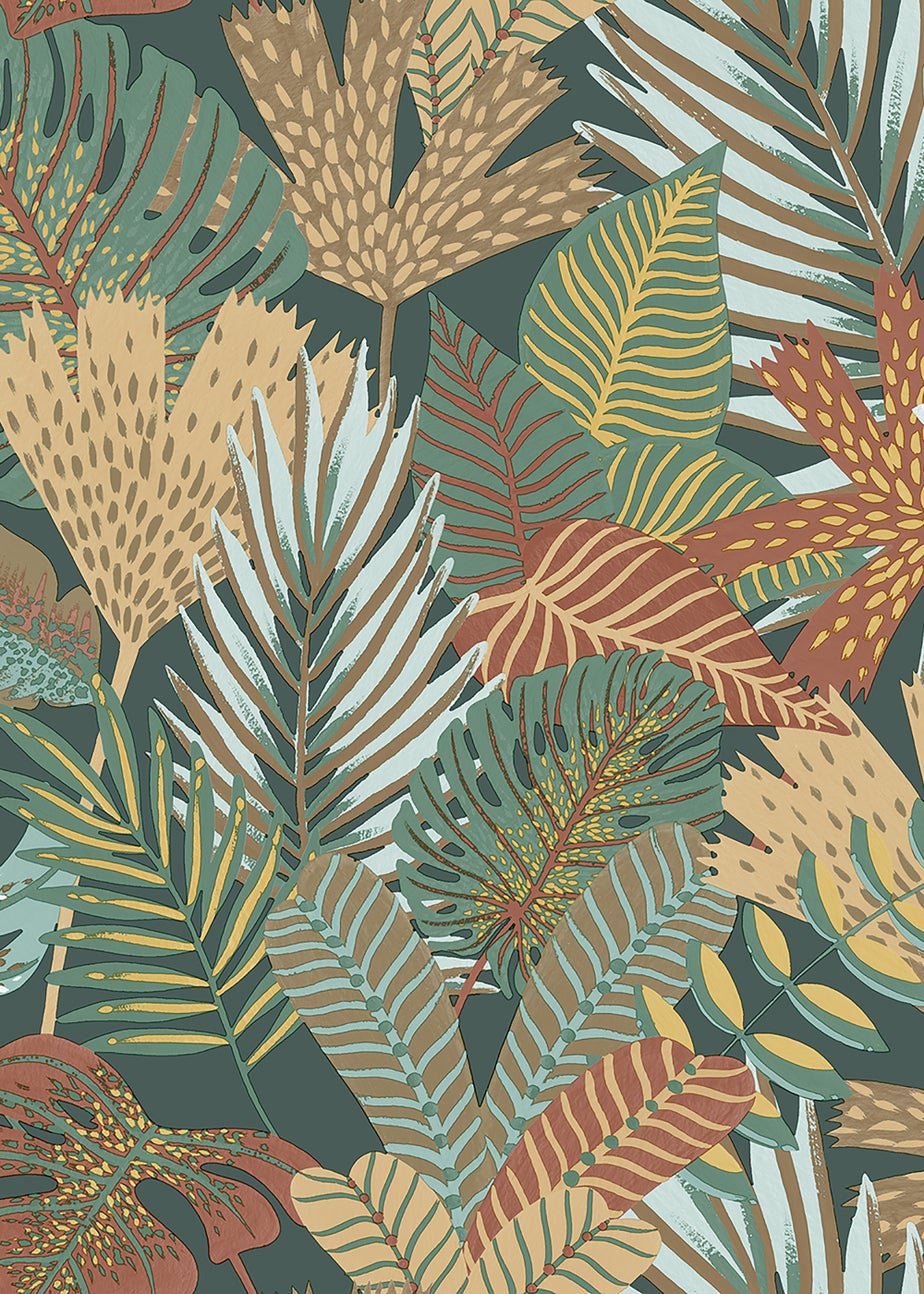 Muriva Khasi Jungle Green Wallpaper
