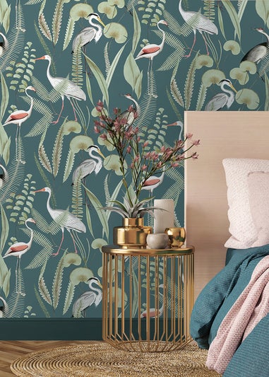 Muriva Kivu Green Wallpaper