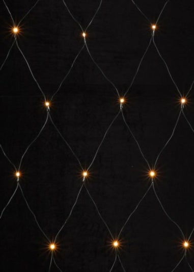 Premier Decorations 64 Warm White Battery Operated Net Lights