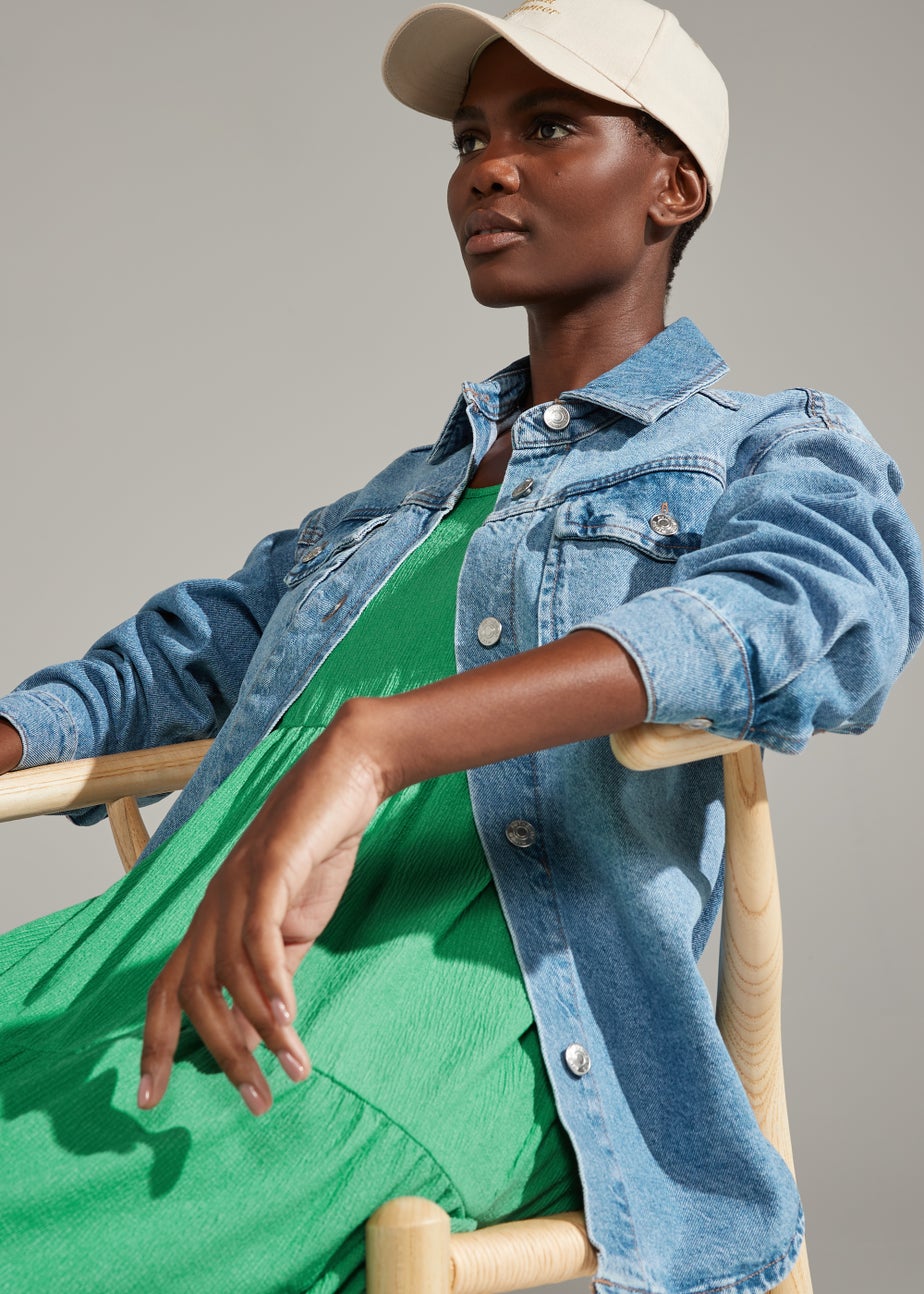 Green Tiered Midi Dress