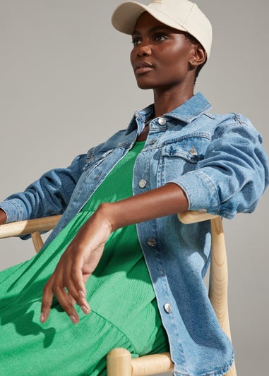 Green Tiered Midi Dress