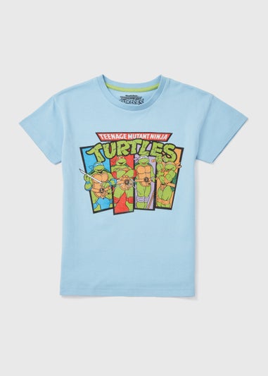 Kids Blue Teenage Mutant Ninja Turtle Print T-Shirt (5-12yrs)