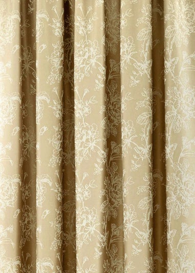Dreams & Drapes Jasmine Cream Pencil Curtains with Tie-backs