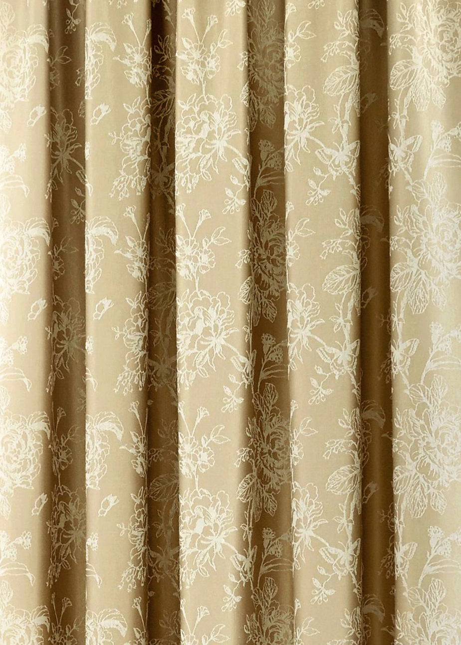 Dreams & Drapes Jasmine Cream Pencil Curtains with Tie-backs
