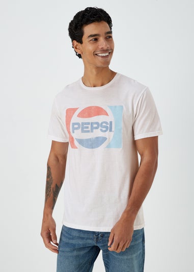 White Pepsi Print T-Shirt