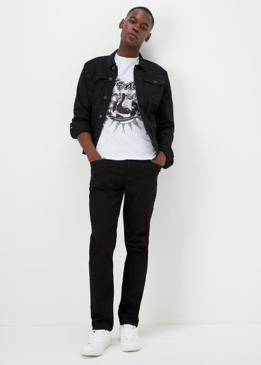 White Fender Print T-Shirt