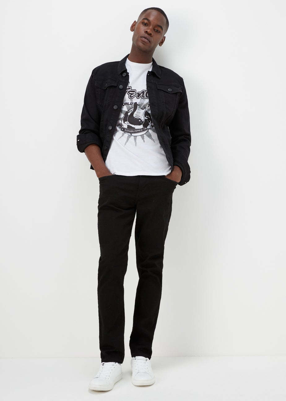 White Fender Print T-Shirt