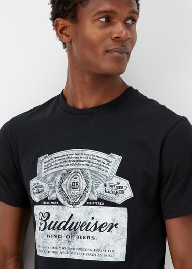 Black Budweiser Print T-Shirt