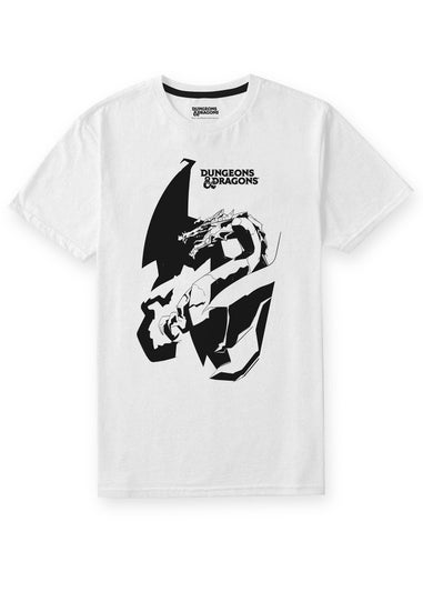 White Dungeons & Dragons Print T-Shirt