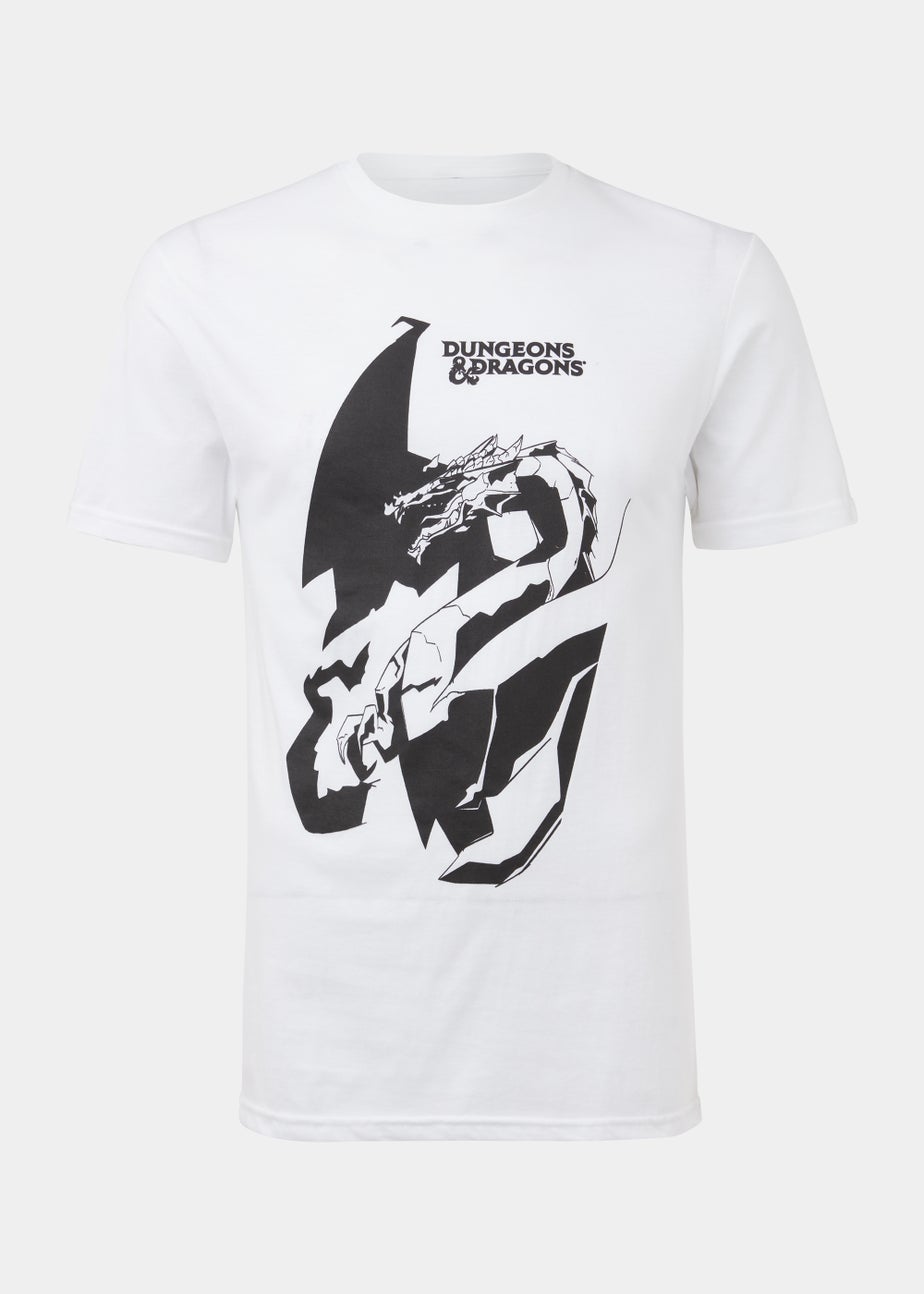 White Dungeons & Dragons Print T-Shirt